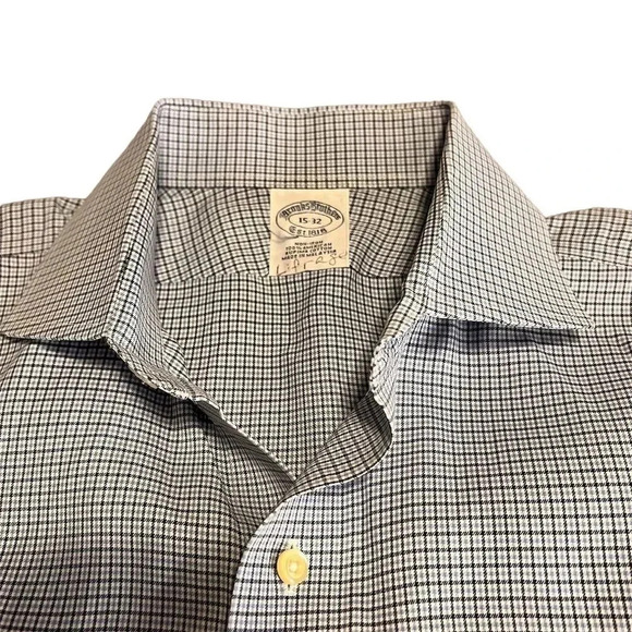 Brooks Brothers Men's Check Slim Fit Dress Shirt 15 Multicolor Long Sleeve - Picture 9 of 10